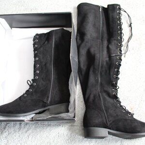 BRAND NEW NEVER WORN Torrid Knee High Tie Boots - Wide Calf Size 9